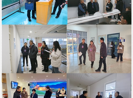 校领导检查新学期开学准备工作